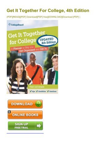 (RELIABLE) Get It Together For College, 4th Edition eBook PDF Download