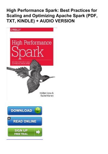 (DARING) High Performance Spark: Best Practices for Scaling and Optimizing Apache Spark ebook eBook PDF