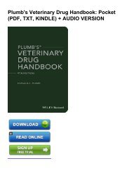 (UPBEAT) Plumb's Veterinary Drug Handbook: Pocket eBook PDF Download