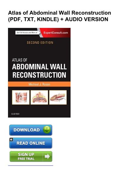 (BRIGHT) Atlas of Abdominal Wall Reconstruction ebook eBook PDF