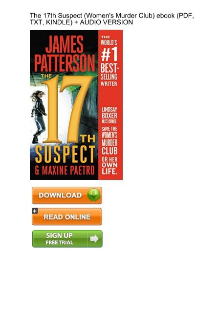 Supported Download 17th Suspect Womens Murder Club Ebook Ebook Pdf