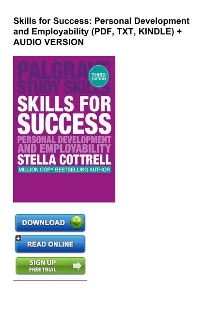Supported Skills For Success Personal Development And Employability Ebook Pdf Download