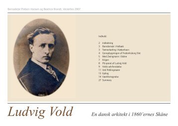 Ludvig Vold En dansk arkitekt i 1860'ernes Skåne - Bernadette ...