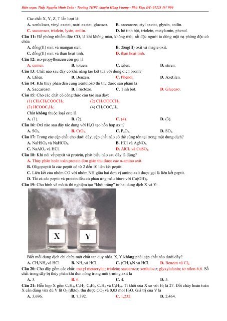 10 ĐỀ MINH HỌA 8 ĐIỂM KỲ THI TRUNG HỌC PHỔ THÔNG QUỐC GIA MÔN HÓA CÓ HƯỚNG DẪN GIẢI