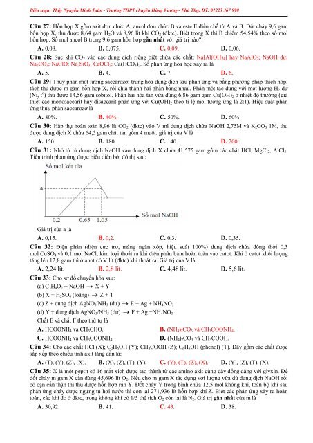 10 ĐỀ MINH HỌA 8 ĐIỂM KỲ THI TRUNG HỌC PHỔ THÔNG QUỐC GIA MÔN HÓA CÓ HƯỚNG DẪN GIẢI