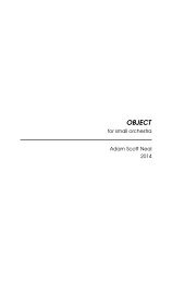 Object for small orchestra (music score)