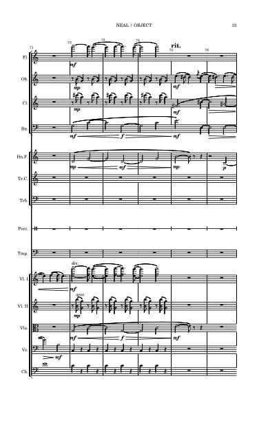 Object for small orchestra (music score)