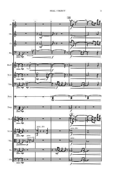 Object for small orchestra (music score)