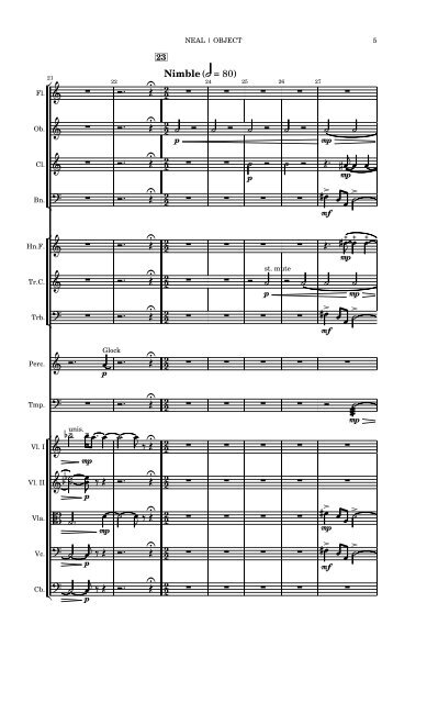 Object for small orchestra (music score)