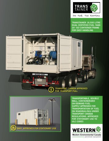 transtainer features & specifications - Western Environmental Canada