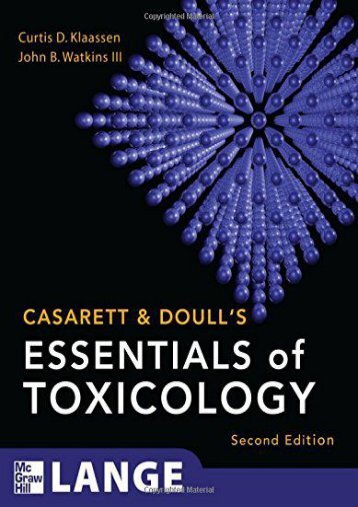 full download Casarett   Doull s Essentials of Toxicology, Second Edition (Casarett and Doull s Essentials of Toxicology) unlimited