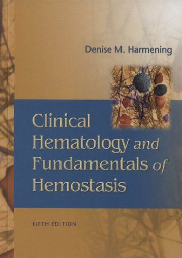 Read Clinical Hematology and Fundamentals of Hemostasis Epub