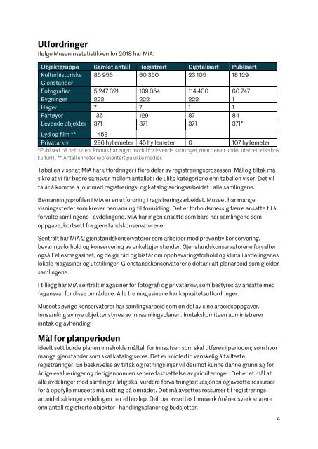 Registrerings- og katalogiseringsplan 2019-2022