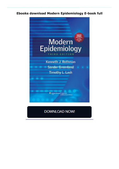 Ebooks download Modern Epidemiology E-book full