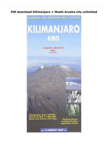 Pdf download Kilimanjaro + Moshi   Arusha city unlimited