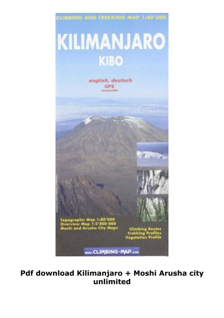 Pdf download Kilimanjaro + Moshi   Arusha city unlimited