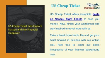 US Cheap Ticket Lets Explore Nassau with No Financial Hangover