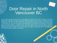 Professional Door Repair Service in North Vancouver BC
