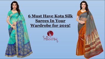6 Must Have Kota Silk Sarees In Your Wardrobe for 2019!