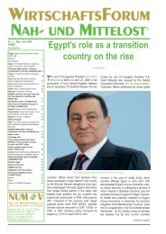 Egypt's role as a transition country - WirtschaftsForum-Nah-und ...