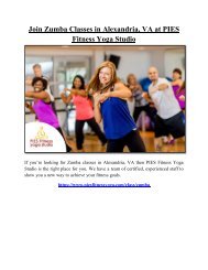 Join Zumba Classes in Alexandria, VA at PIES Fitness Yoga Studio