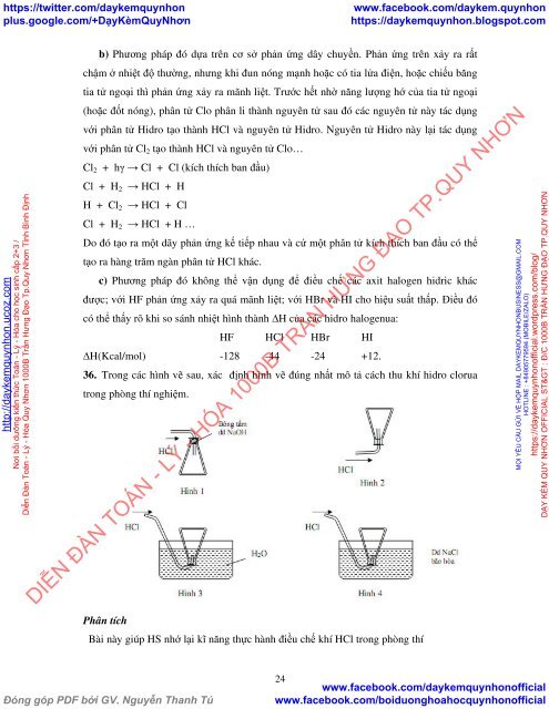 XÂY DỰNG HỆ THỐNG BÀI TẬP NÂNG CAO VỀ NHÓM HALOGEN