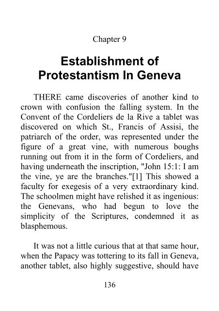 Rise and Establishment of Protestantism at Geneva - James Aitken Wylie