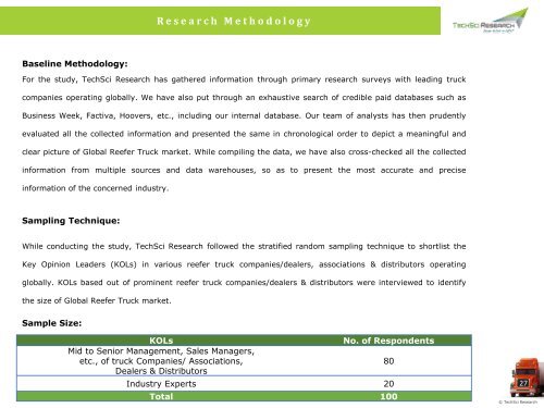 Global Reefer Truck Market to Grow at 9% until 2023 | TechSci Research