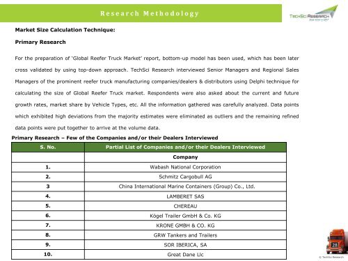 Global Reefer Truck Market to Grow at 9% until 2023 | TechSci Research