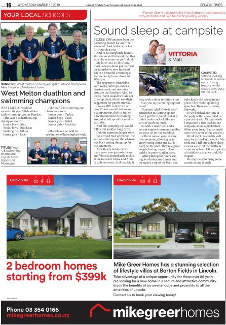 Selwyn Times: March 13, 2019