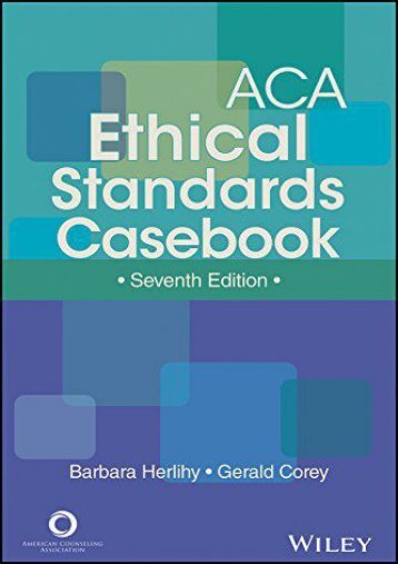 [+]The best book of the month ACA Ethical Standards Casebook  [READ] 