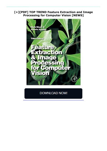 [+][PDF] TOP TREND Feature Extraction and Image Processing for Computer Vision  [NEWS]