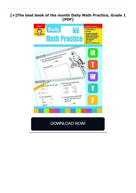 [+]The best book of the month Daily Math Practice, Grade 1 [PDF] 
