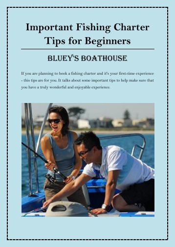 Important Fishing Charter Tips for Beginners