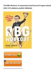 (RECOMMEND) The RBG Workout: A Supremely Good Exercise Program eBook PDF Download