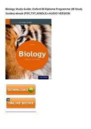 (TRUTHFUL) Biology Study Guide: Oxford IB Diploma Programme (IB Study Guides) eBook PDF Download