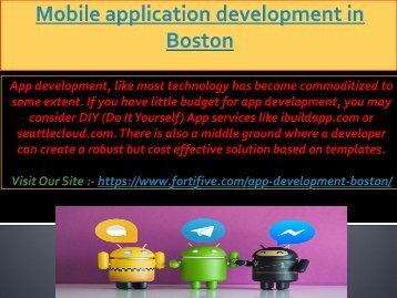 Mobile application development in Boston