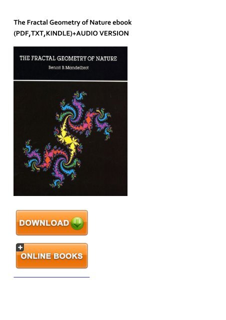 (SPIRITED) The Fractal Geometry of Nature eBook PDF Download