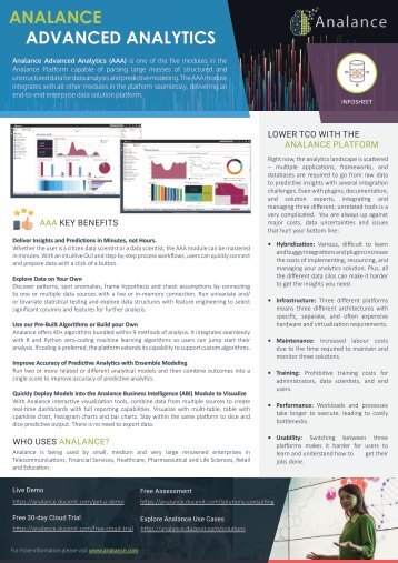 Analance Advanced Analytics Infosheet