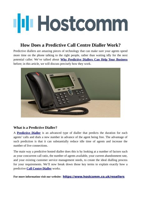 How Does a Predictive Call Centre Dialler Work?