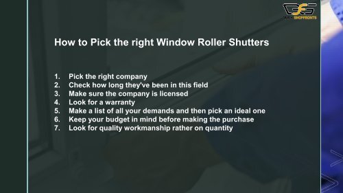 Equip your Commercial and Domestic Window Spaces with Roller Shutters