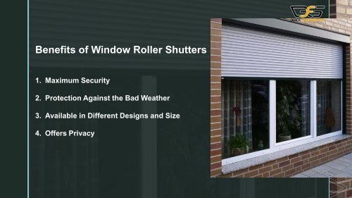 Equip your Commercial and Domestic Window Spaces with Roller Shutters