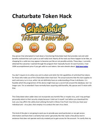 5 Chaturbate Tokens Generator and Hack Free Chaturbate Tokens 2019