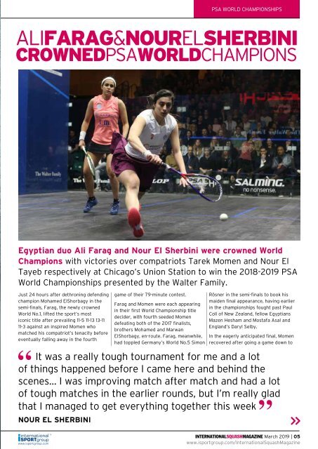 International Squash Magazine – March 2019