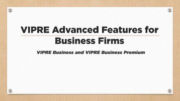 Vipre Business and Vipre Business  Premium 2019 with VIPRE Customer Service