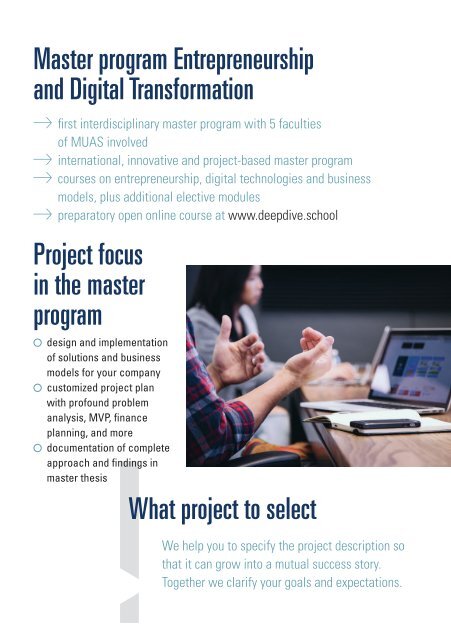 SCE/MUAS master program: Entrepreneurship and Digital Transformation 