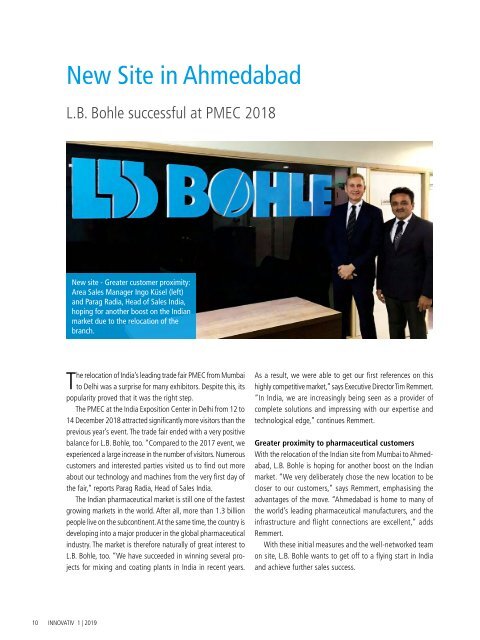 L.B. Bohle Innovativ 01/2019 EN