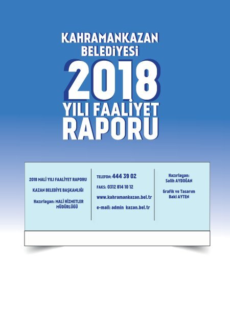 FAALİYET RAPORU 2018 YENİİİ