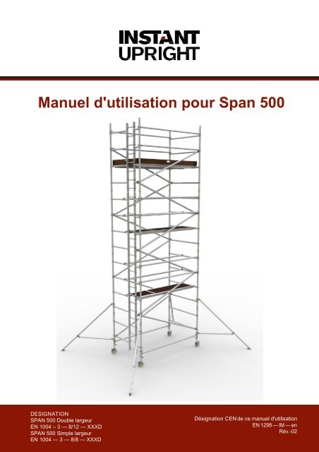 Manuel d'utilisation pour Span 500