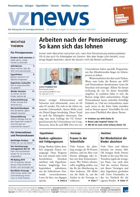 vznews, Schweiz deutsch, April 2019, Ausgabe 115